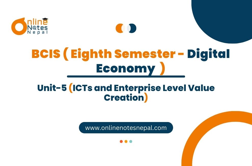 Unit V: ICTs and Enterprise Level Value Creation